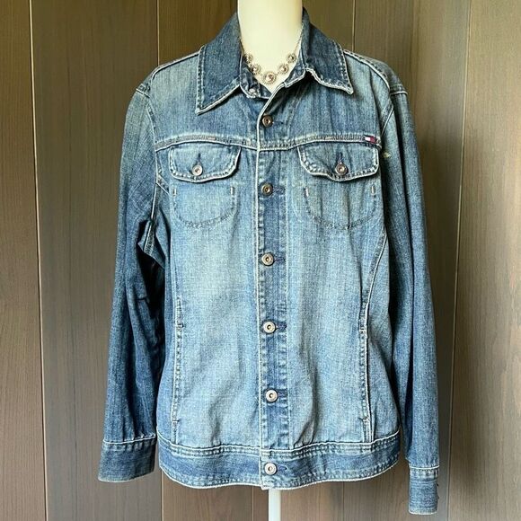 TOMMY HILFIGER Jean Jacket Women 1X - Picture 2 of 11